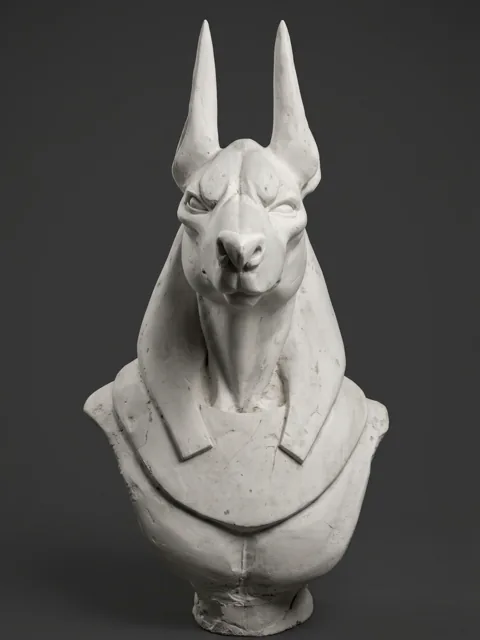 Anubis, resina con acabado de yeso